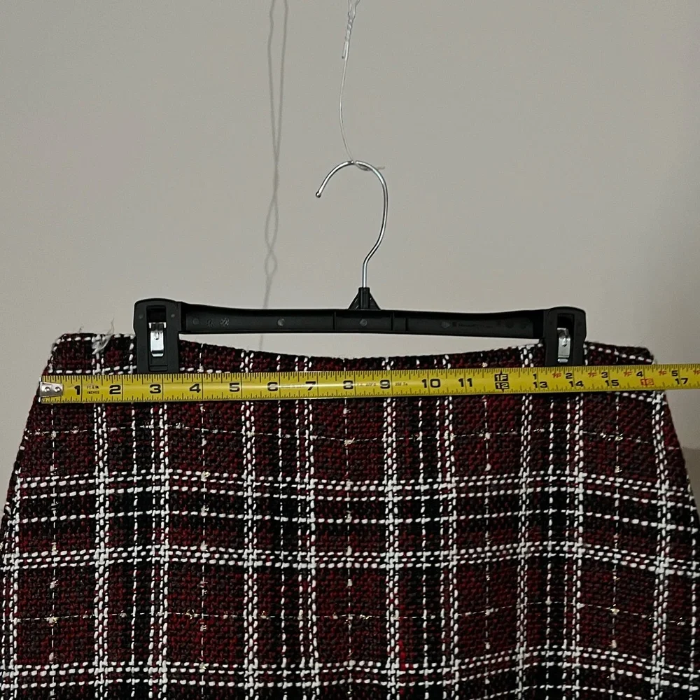 sanctuary black and red plaid mini skirt size xl